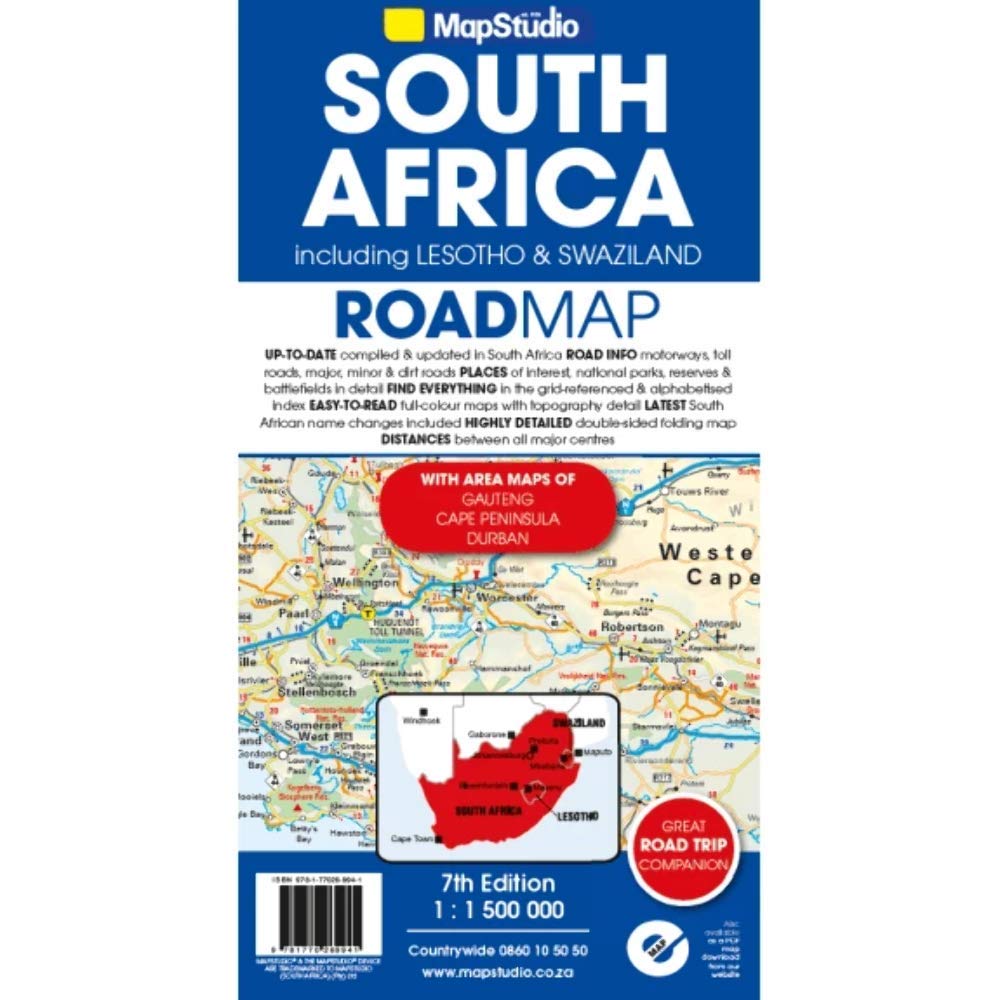 Sydafrika, Lesotho, Swaziland Map Studio